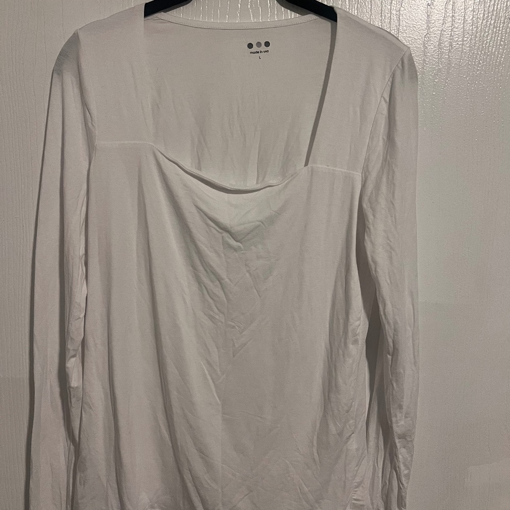Three Dots Square Neck Top